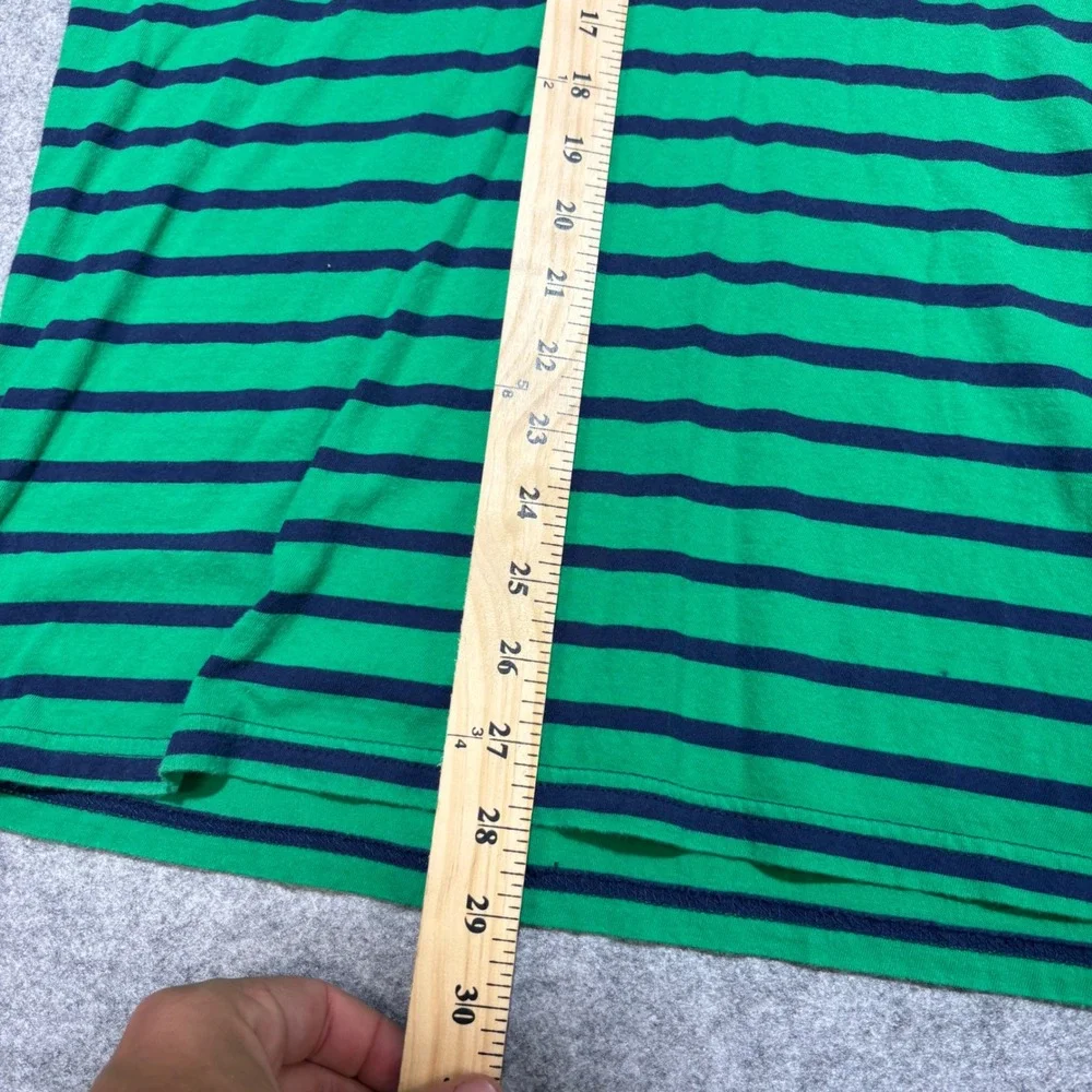 Polo Ralph Lauren Men XXL Hooded T-Shirt Navy Green Striped Jersey Hoodie